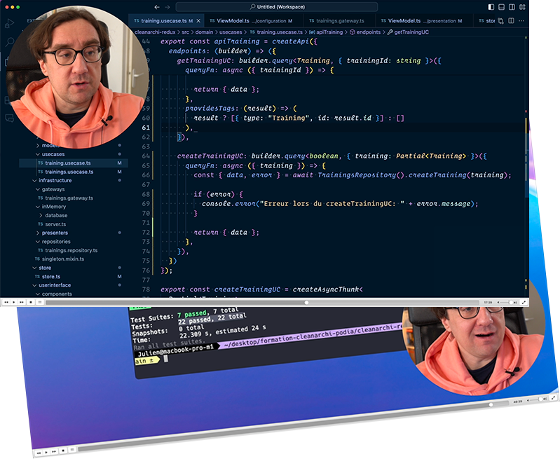 Formation Clean Architecture front-end, Architecture Hexagonale, Formation Software Craftsmanship